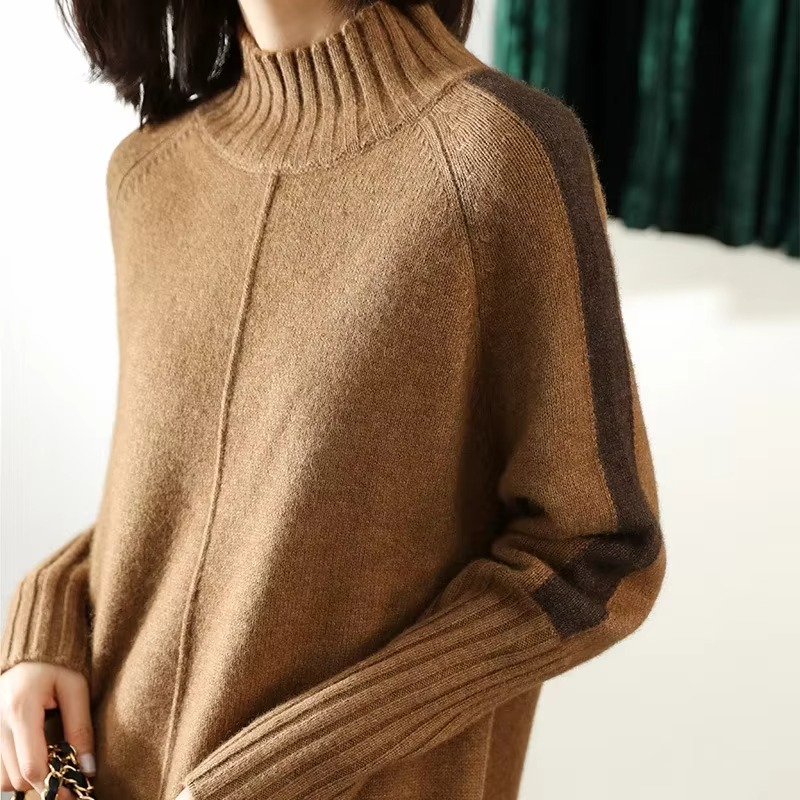 Autumn | Chic Turtleneck Knit Sweater Dress with Long Sleeves