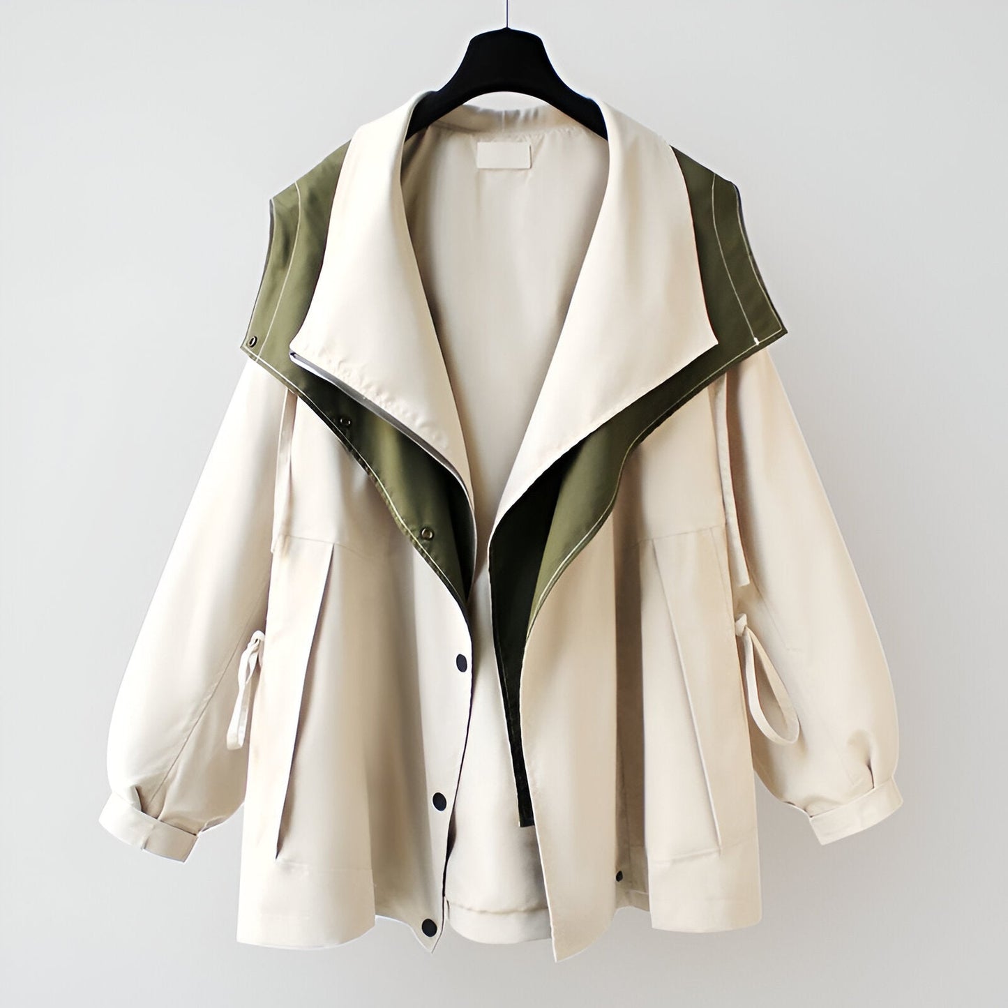 Meredith | Chic Waterproof Windbreaker with Drawcord Waist