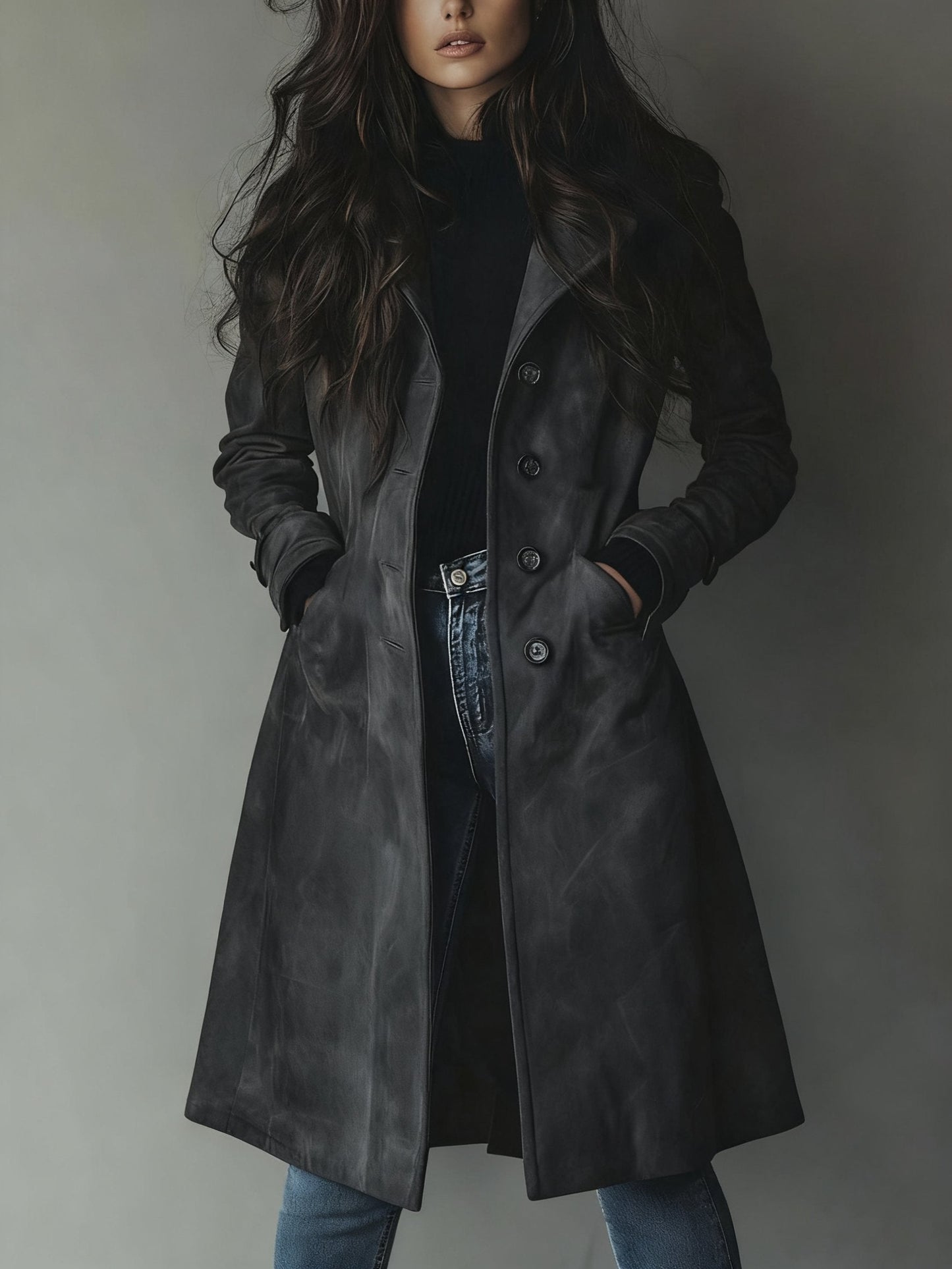Amelia | Classic Double-Breasted Trench Coat with Vintage Styling