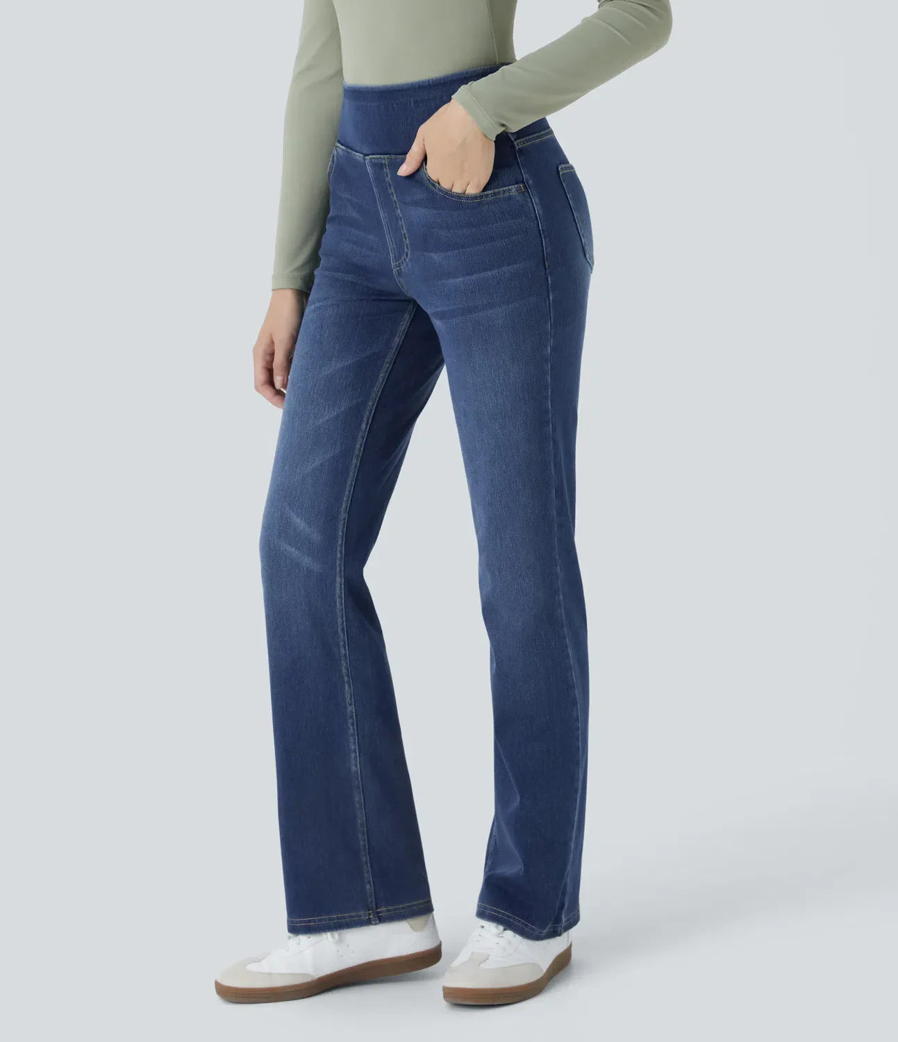 Judi | Comfortable High Waisted Bootcut Jeans with Four-Way Stretch
