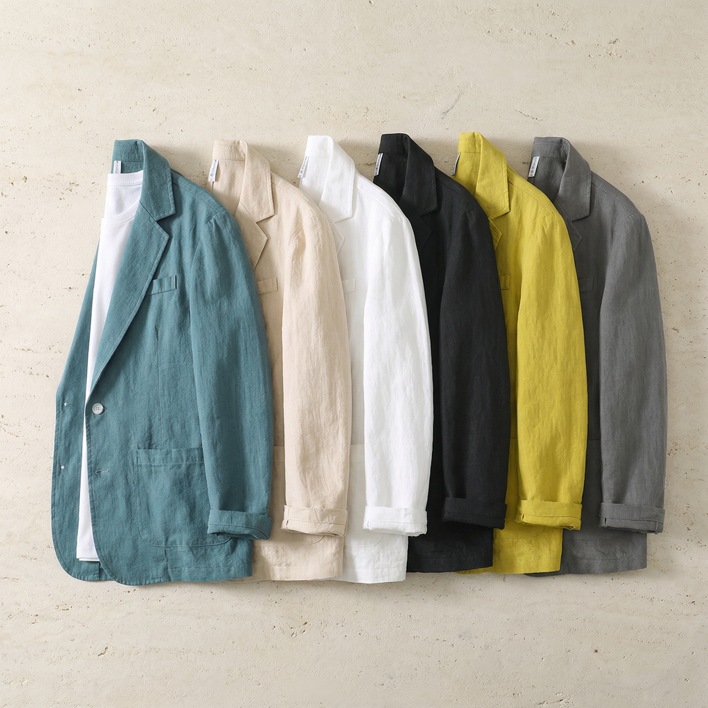 Milan | Comfy Relaxed Linen Blend Jacket Blazer with Lapels and Pockets