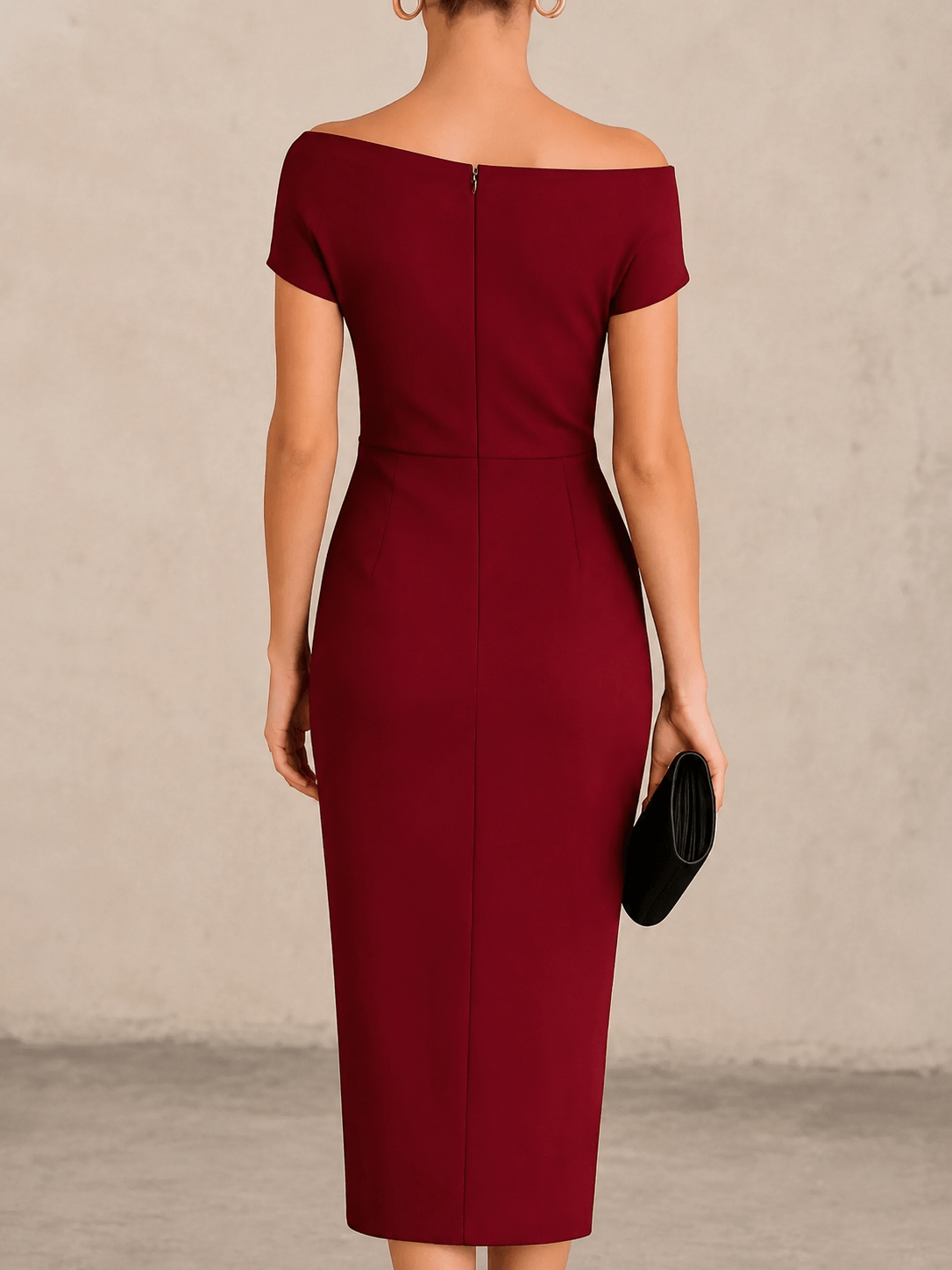 Megan | Pleated Slit Sleeveless Midi Dress for Parties