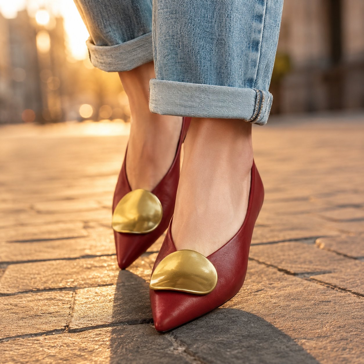 Cassidy | Comfortable Sleek Pointed Toe Low Kitten Heels For Everyday