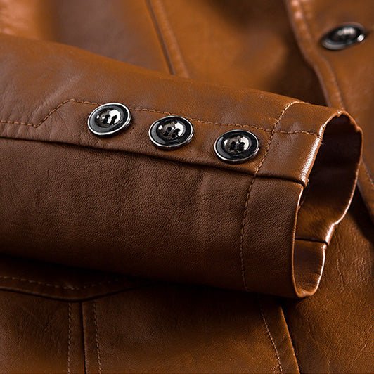 Alessandra | Tailored Italian Leather Jacket with Two-Button Front