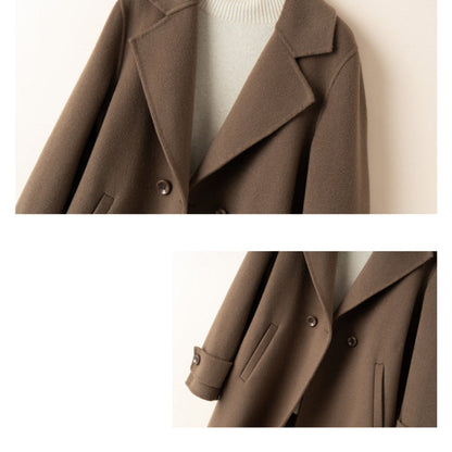 Lynette | Minimalist Wool-Look Coat with Notched Lapels