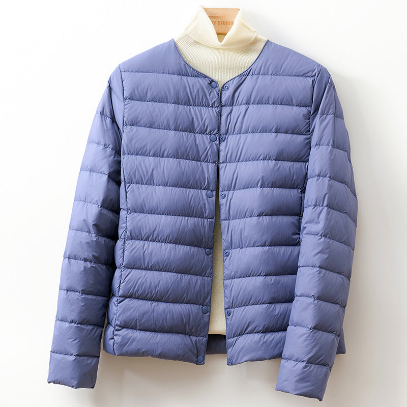 Helga | Comfy Lightweight Puffer Jacket with Snap-Button Front