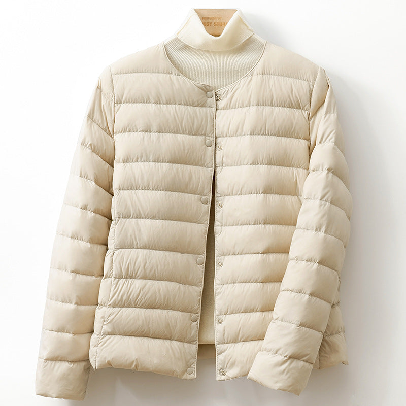 Helga | Comfy Lightweight Puffer Jacket with Snap-Button Front