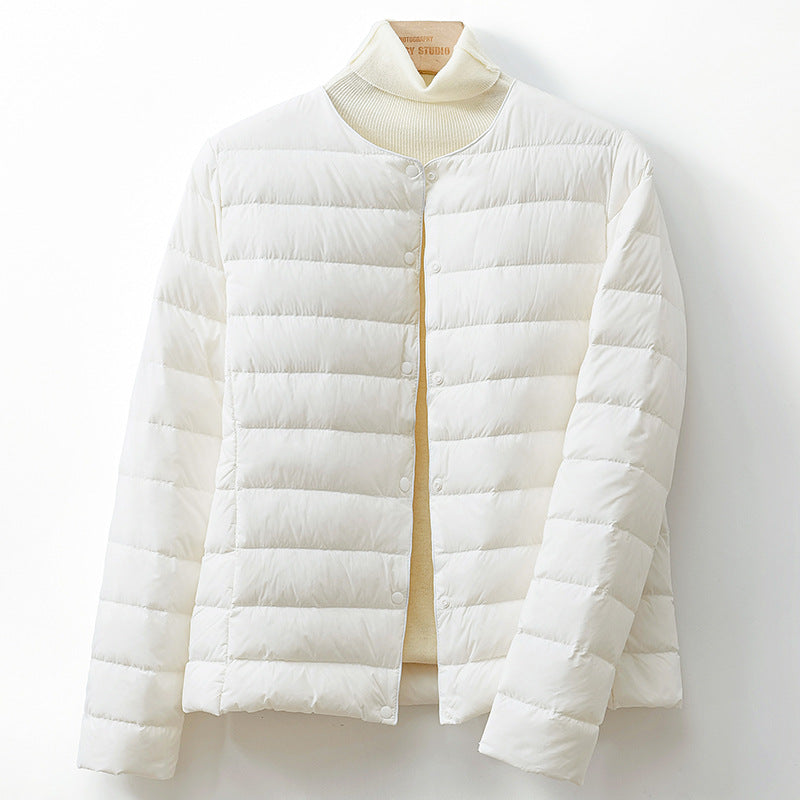 Helga | Comfy Lightweight Puffer Jacket with Snap-Button Front