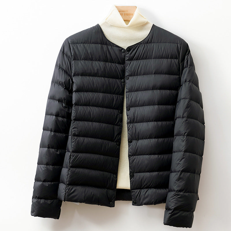 Helga | Comfy Lightweight Puffer Jacket with Snap-Button Front