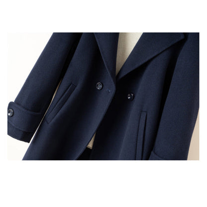 Lynette | Minimalist Wool-Look Coat with Notched Lapels