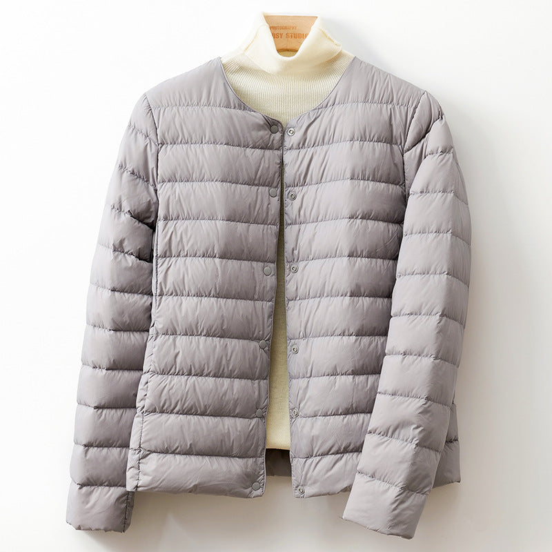 Helga | Comfy Lightweight Puffer Jacket with Snap-Button Front