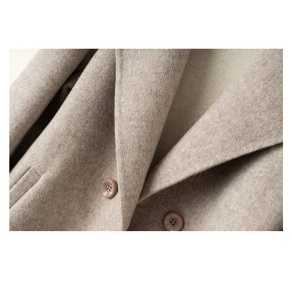 Lynette | Minimalist Wool-Look Coat with Notched Lapels