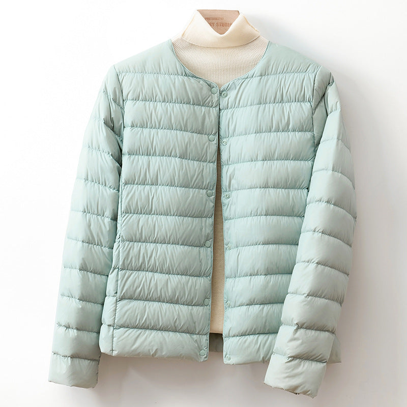 Helga | Comfy Lightweight Puffer Jacket with Snap-Button Front