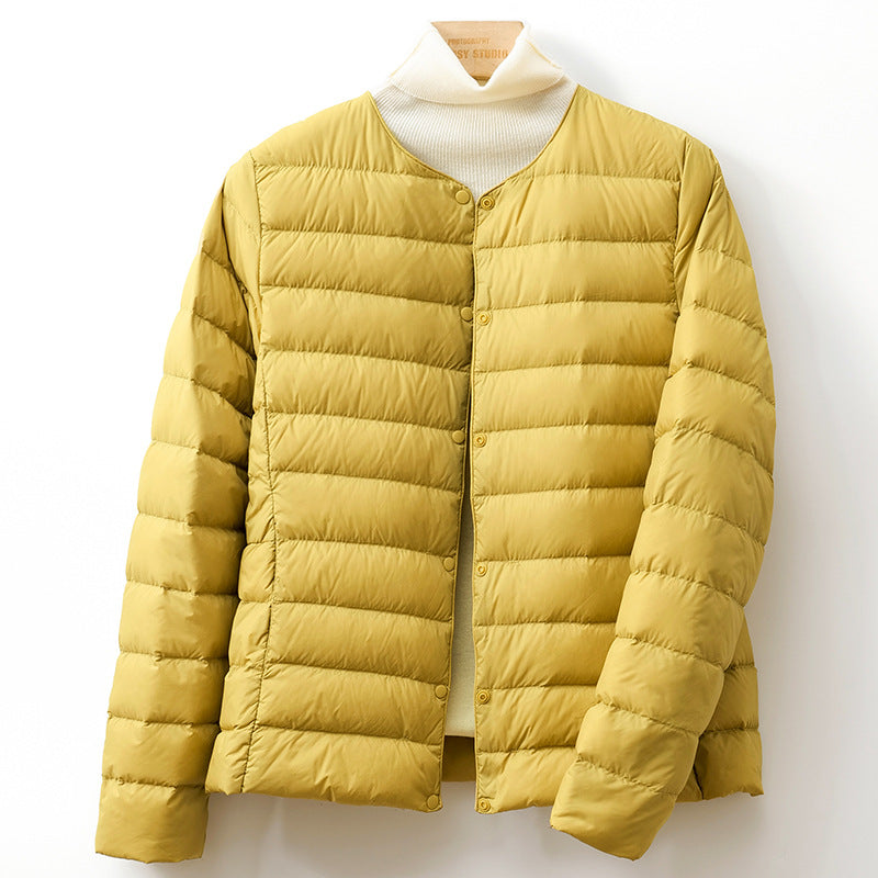 Helga | Comfy Lightweight Puffer Jacket with Snap-Button Front