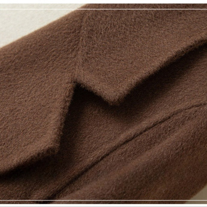 Lynette | Minimalist Wool-Look Coat with Notched Lapels