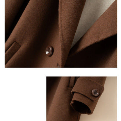 Lynette | Minimalist Wool-Look Coat with Notched Lapels