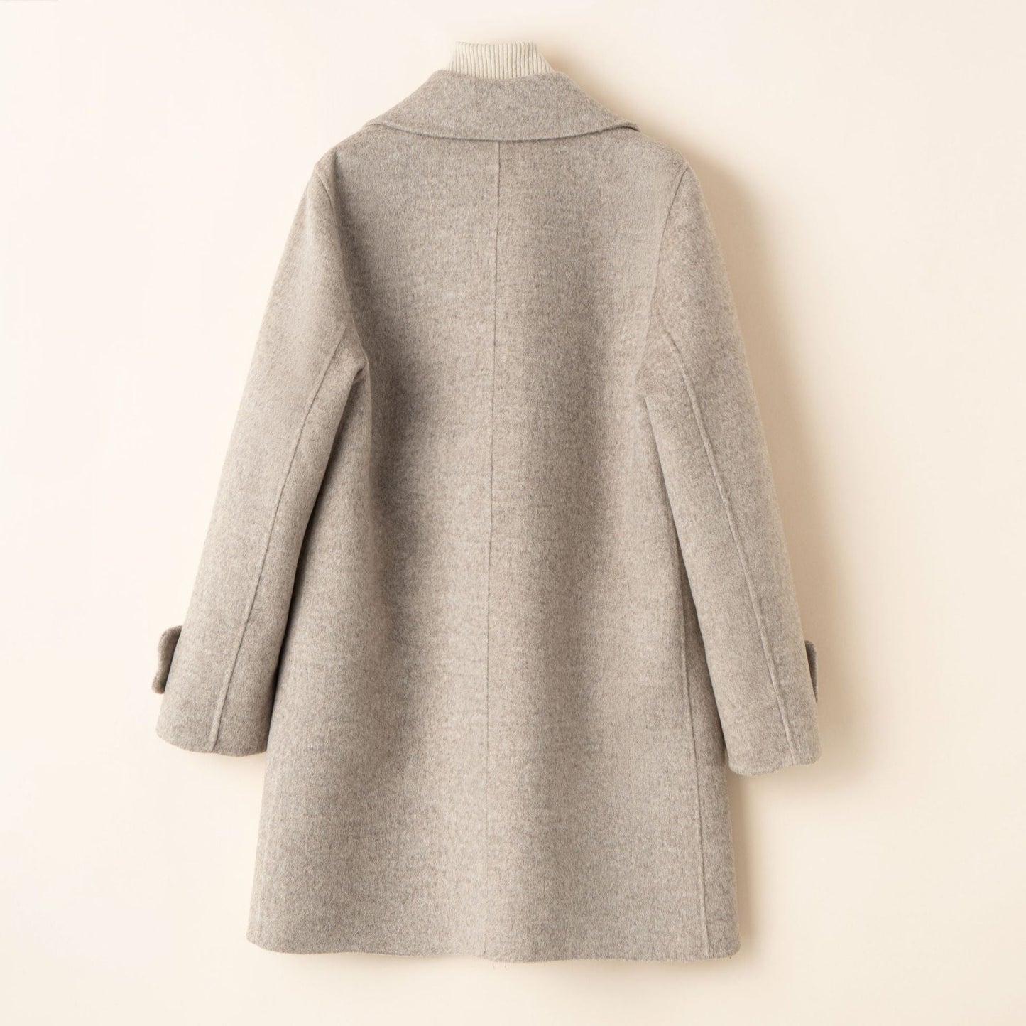 Lynette | Minimalist Wool-Look Coat with Notched Lapels