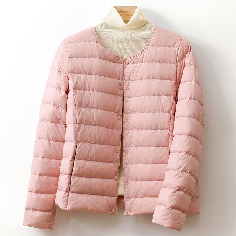 Helga | Comfy Lightweight Puffer Jacket with Snap-Button Front