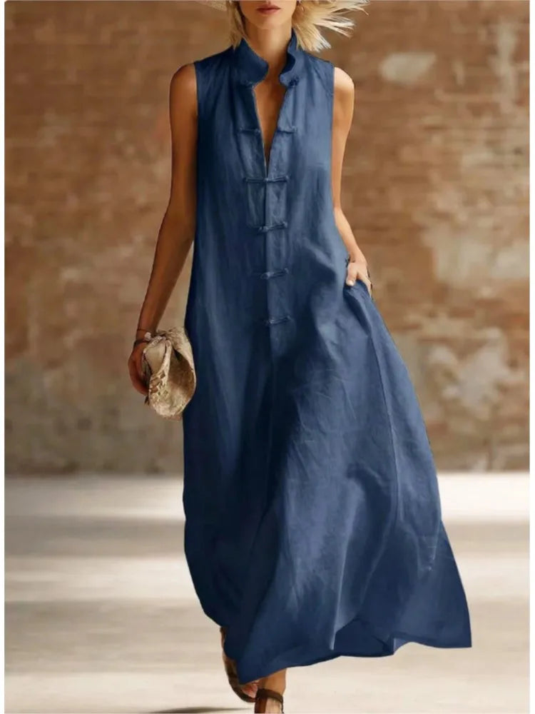Savrani | Women's Lightweight Elegant Summer Maxi Dress for Everyday