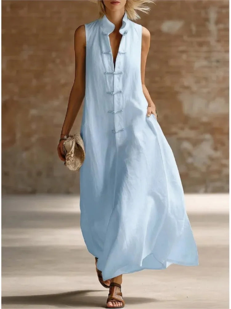 Savrani | Women's Lightweight Elegant Summer Maxi Dress for Everyday