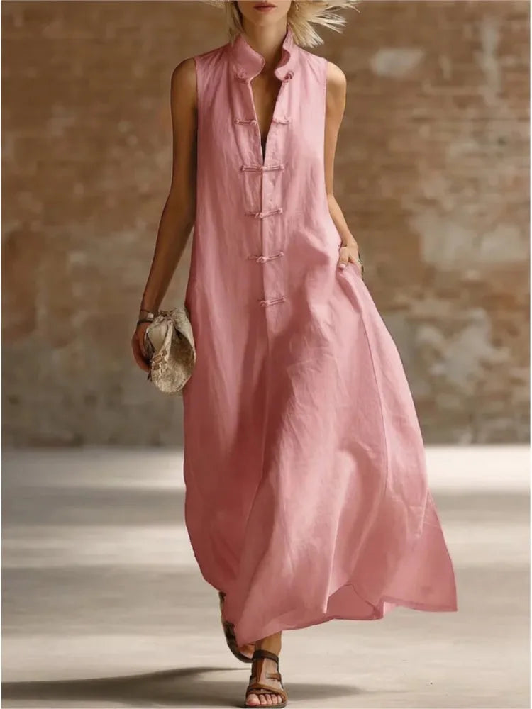 Savrani | Women's Lightweight Elegant Summer Maxi Dress for Everyday