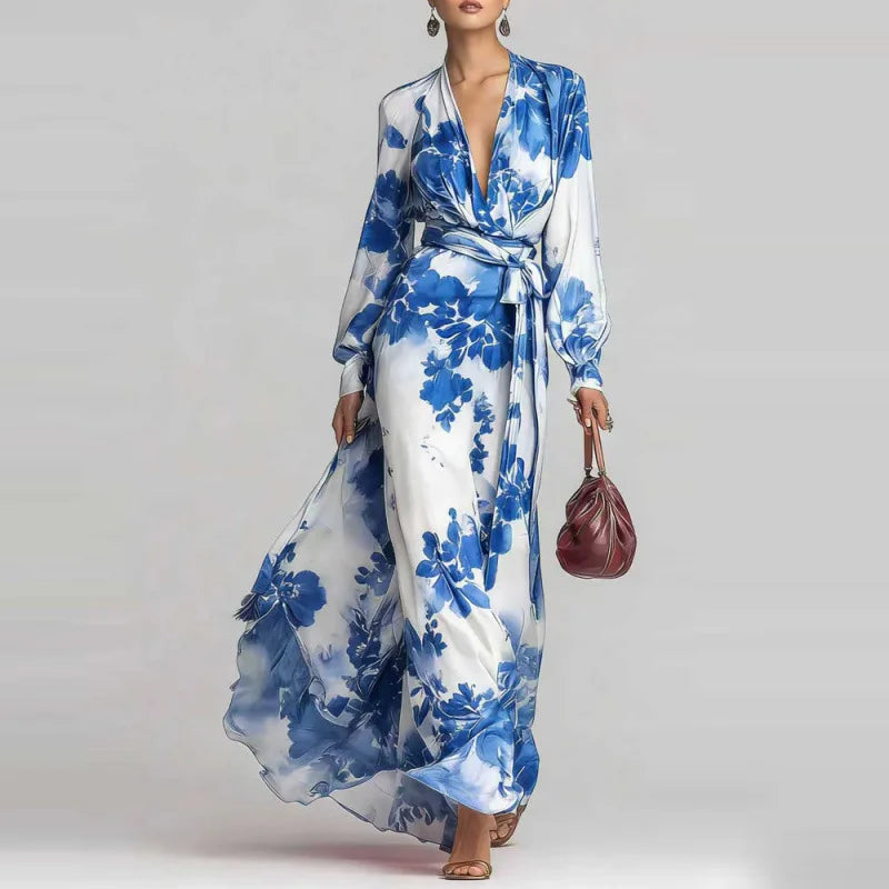 Celeste | Floral Chiffon Extra Comfy Maxi Dress for Women