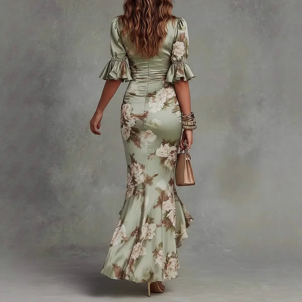 Shelby | Elegant V-Neck Maxi Wedding Guest Dress for Women