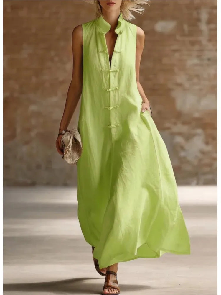 Savrani | Women's Lightweight Elegant Summer Maxi Dress for Everyday
