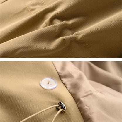 Everly | Clean Mid-Length Trench Coat with Notched Lapels