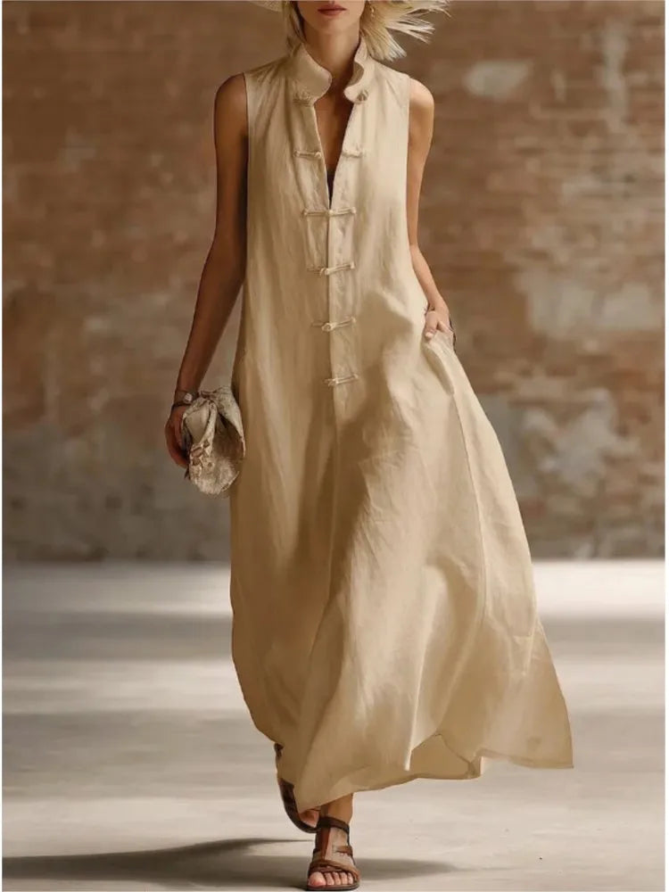 Savrani | Women's Lightweight Elegant Summer Maxi Dress for Everyday