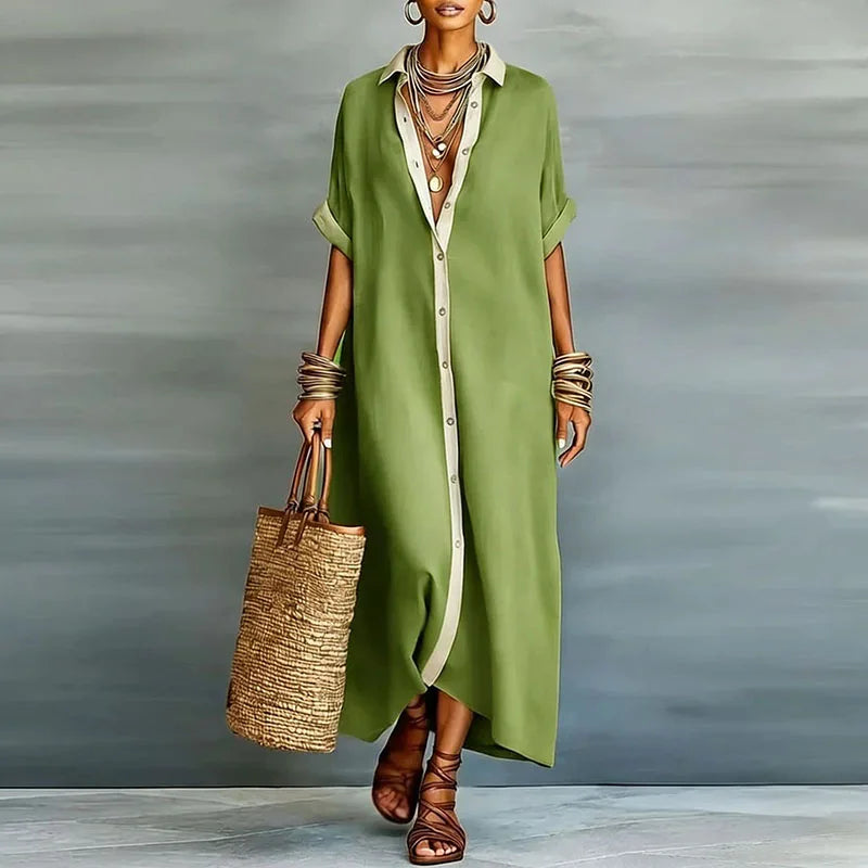 Gemma | Women's Lightweight Linen Long Shirt Sundress