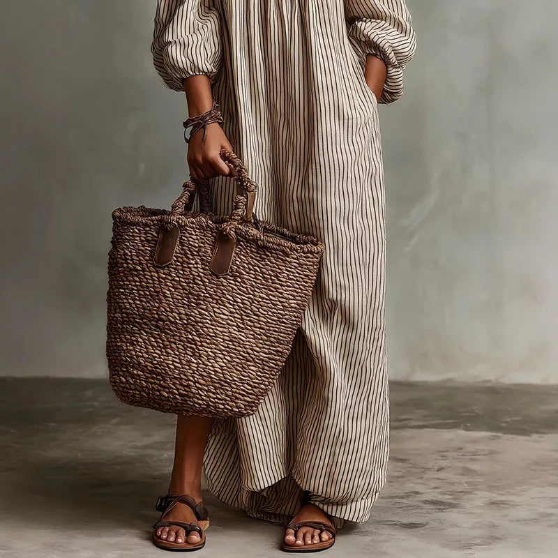 Maddi | Breathable Elegant Off Shoulder Half Puff Sleeved Maxi Dress
