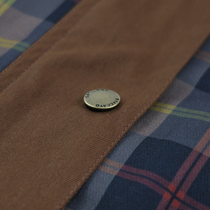 Leighton | Cozy Plaid Button-Down Faux Fur Jacket Coat with Pockets