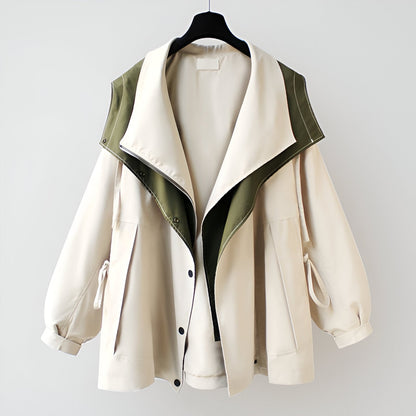 Meredith | Chic Waterproof Windbreaker with Drawcord Waist