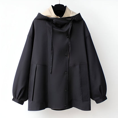 Meredith | Chic Waterproof Windbreaker with Drawcord Waist