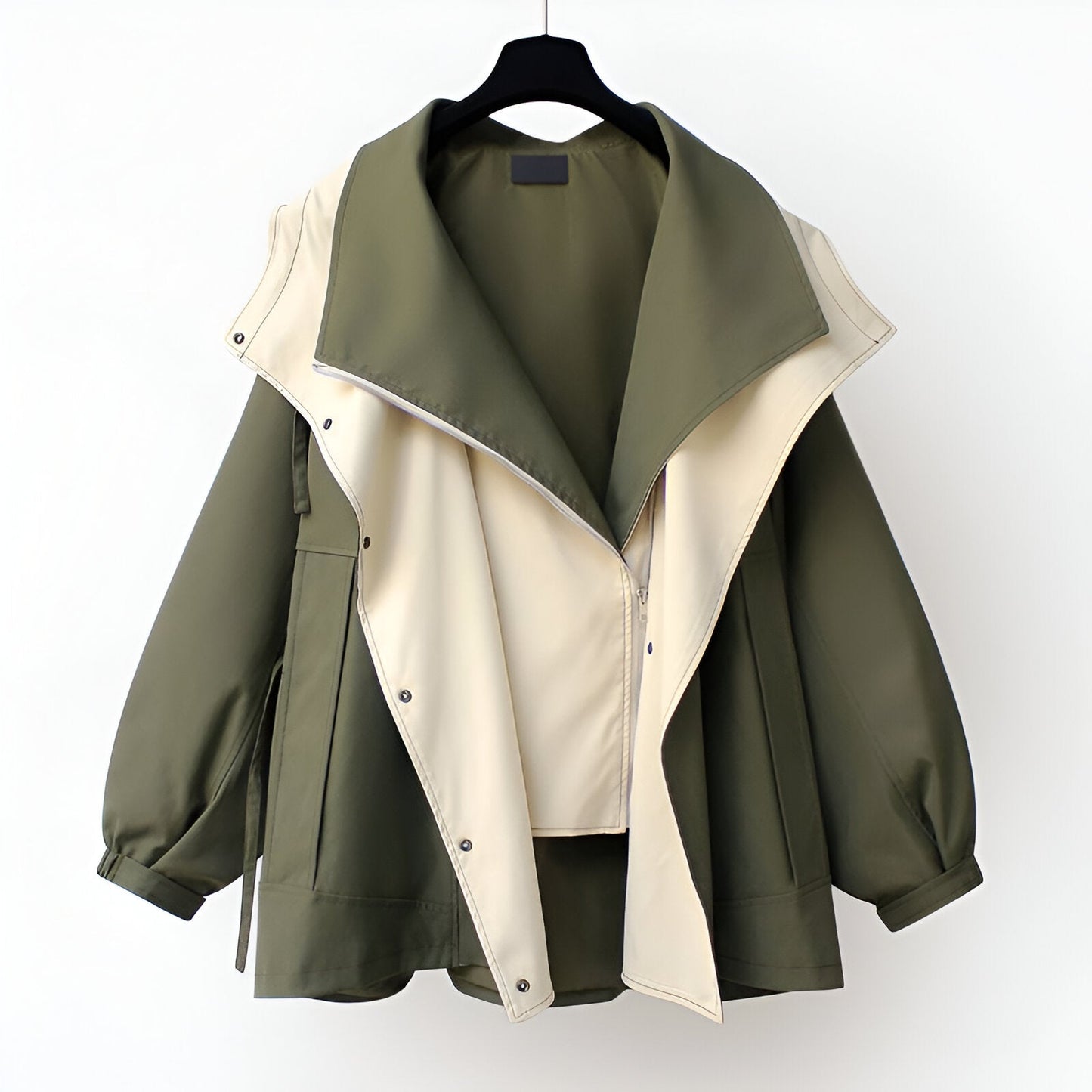 Meredith | Chic Waterproof Windbreaker with Drawcord Waist