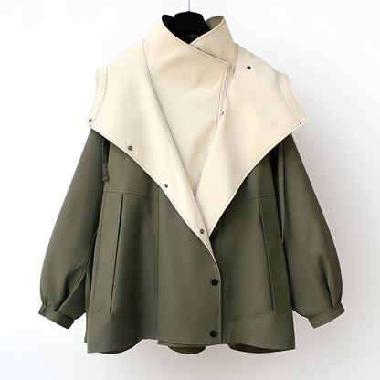 Meredith | Chic Waterproof Windbreaker with Drawcord Waist