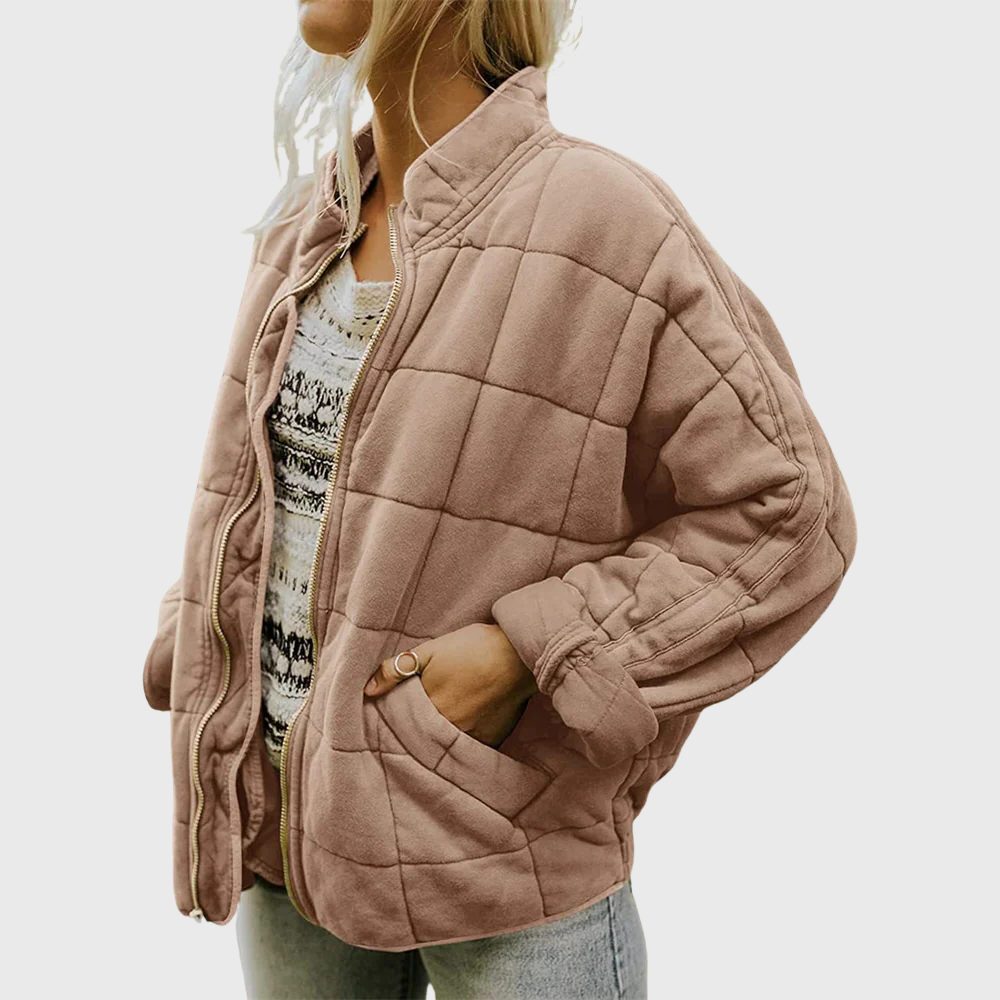 Danielle | Cozy Oversized Quilted Puffer Bomber Jacket with Full Zip
