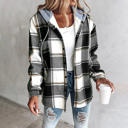 Victorine | Cozy Oversized Plaid Cardigan with Button Front