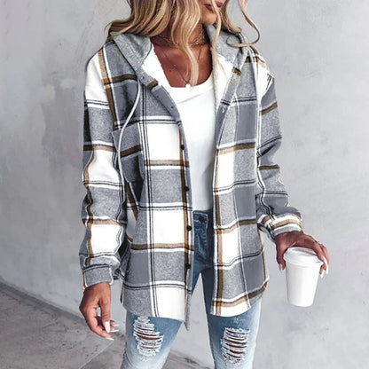 Victorine | Cozy Oversized Plaid Cardigan with Button Front